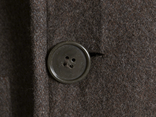 90s イタリア製 エンポリオ アルマーニ ダブルブレスト チェスター コート メンズ XL 程/ 高級 ウール フィールド ロングコート ブラウン