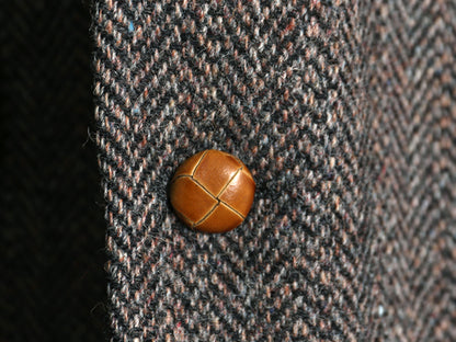 80s USA製 ハリスツイード テーラード ジャケット メンズ L / ヴィンテージ ブレザー ウール ツイード トラッド ヘリンボーン マルチカラー