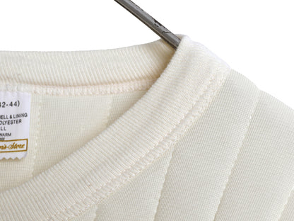 デッドストック 70s シアーズ 中綿 キルティング 長袖 Tシャツ メンズ レディース L 小さめ ヴィンテージ インナー スウェット ロンT 無地