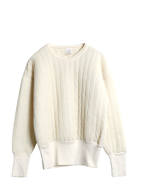 デッドストック 70s シアーズ 中綿 キルティング 長袖 Tシャツ メンズ レディース L 小さめ ヴィンテージ インナー スウェット ロンT 無地