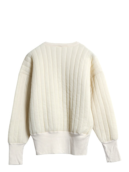 デッドストック 70s シアーズ 中綿 キルティング 長袖 Tシャツ メンズ レディース L 小さめ ヴィンテージ インナー スウェット ロンT 無地