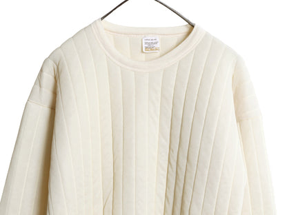 デッドストック 70s シアーズ 中綿 キルティング 長袖 Tシャツ メンズ レディース L 小さめ ヴィンテージ インナー スウェット ロンT 無地