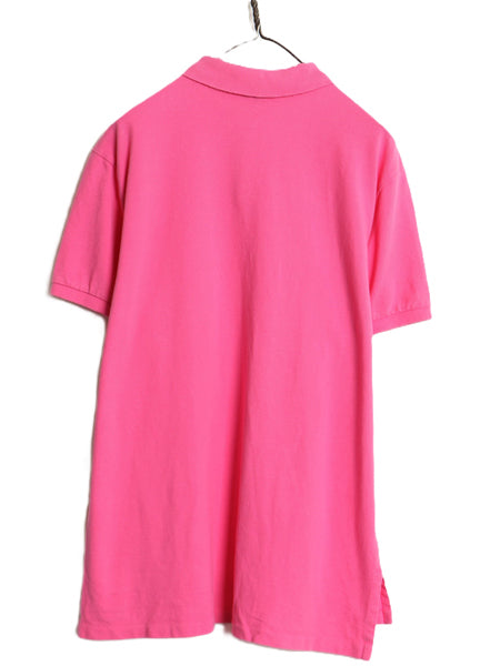 00s ポロ ラルフローレン 鹿の子 半袖 ポロシャツ メンズ XL オールド 半袖シャツ カスタム フィット ワンポイント コットン 大きいサイズ
