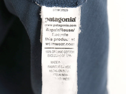 パタゴニア 両面 プリント 半袖 Tシャツ メンズ L / 22年製 アウトドア オーガニック コットン P6 バックプリント ボックスロゴ ネイビー
