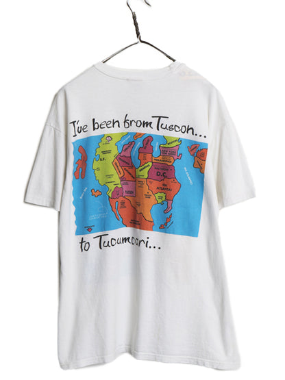 90s USA製 ★ リトルフィート ツアー イラスト プリント Tシャツ メンズ XL オールド 当時物 オフィシャル バンド ロック シングルステッチ