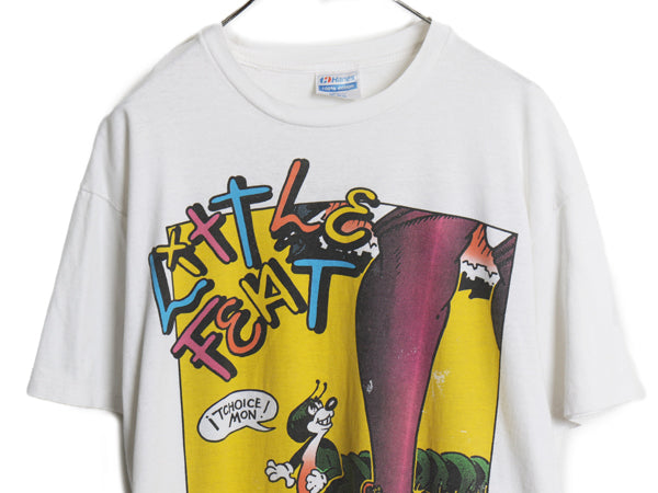 90s USA製 ★ リトルフィート ツアー イラスト プリント Tシャツ メンズ XL オールド 当時物 オフィシャル バンド ロック シングルステッチ