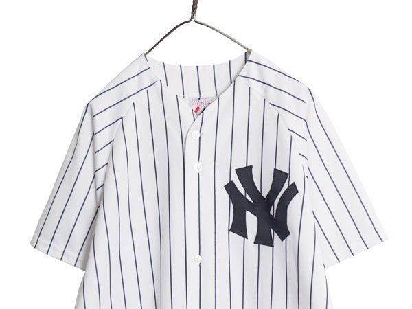 ヤンキース ベースボール シャツ メンズ XL 程 MLB オフィシャル マジェスティック 大リーグ ユニフォーム ゲームシャツ 野球 大きいサイズ
