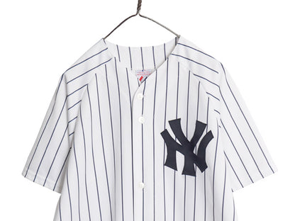 ヤンキース ベースボール シャツ メンズ XL 程 MLB オフィシャル マジェスティック 大リーグ ユニフォーム ゲームシャツ 野球 大きいサイズ