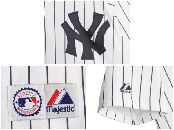 ヤンキース ベースボール シャツ メンズ XL 程 MLB オフィシャル マジェスティック 大リーグ ユニフォーム ゲームシャツ 野球 大きいサイズ