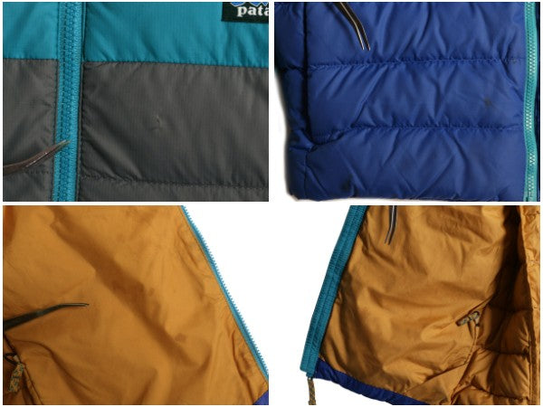 パタゴニア ダウン セーター ジャケット キッズ L 150cm 程/ 23年製 ナイロン フルジップ 600フィル パッカブル ワンポイント マルチカラー