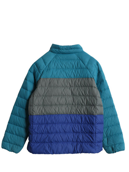 パタゴニア ダウン セーター ジャケット キッズ L 150cm 程/ 23年製 ナイロン フルジップ 600フィル パッカブル ワンポイント マルチカラー