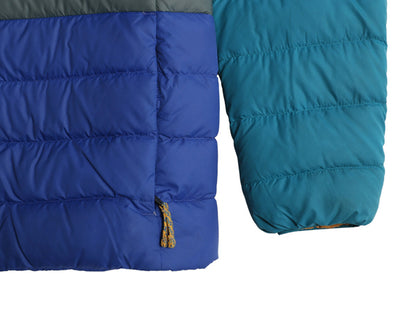 パタゴニア ダウン セーター ジャケット キッズ L 150cm 程/ 23年製 ナイロン フルジップ 600フィル パッカブル ワンポイント マルチカラー