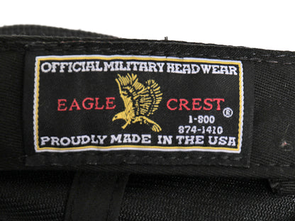 デッドストック USA製 USMC  ワッペン 刺繍 ベースボール キャップ フリーサイズ 帽子 マリンコープ 海兵隊 ミリタリー 軍物 トラッカー 黒