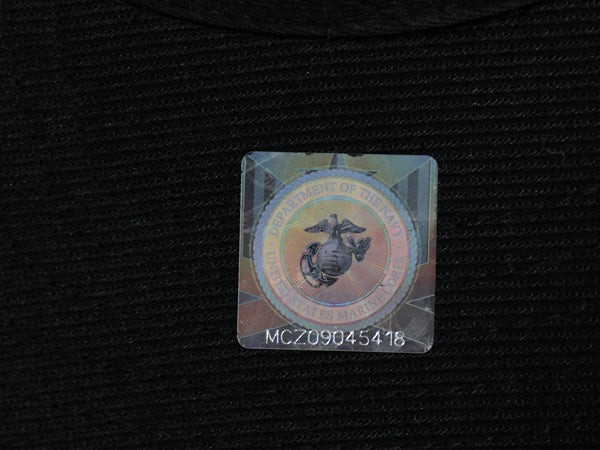 デッドストック USA製 USMC  ワッペン 刺繍 ベースボール キャップ フリーサイズ 帽子 マリンコープ 海兵隊 ミリタリー 軍物 トラッカー 黒
