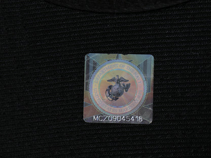 デッドストック USA製 USMC  ワッペン 刺繍 ベースボール キャップ フリーサイズ 帽子 マリンコープ 海兵隊 ミリタリー 軍物 トラッカー 黒