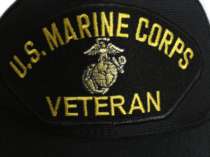 デッドストック USA製 USMC  ワッペン 刺繍 ベースボール キャップ フリーサイズ 帽子 マリンコープ 海兵隊 ミリタリー 軍物 トラッカー 黒