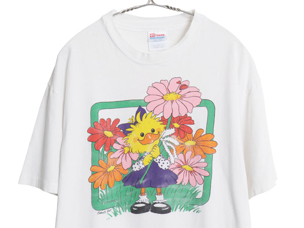 90s スージーズー イラスト プリント 半袖 Tシャツ メンズ レディース L / オールド オフィシャル シングルステッチ キャラクター フラワー