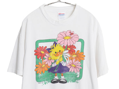 90s スージーズー イラスト プリント 半袖 Tシャツ メンズ レディース L / オールド オフィシャル シングルステッチ キャラクター フラワー