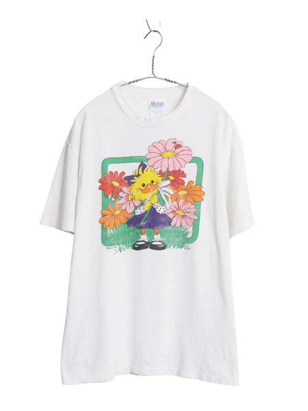 90s スージーズー イラスト プリント 半袖 Tシャツ メンズ レディース L / オールド オフィシャル シングルステッチ キャラクター フラワー