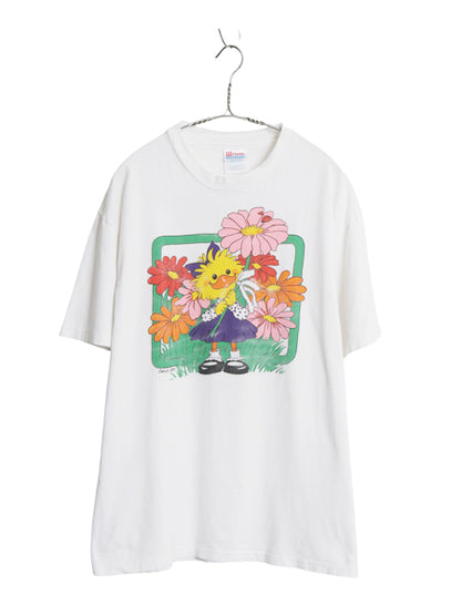 90s スージーズー イラスト プリント 半袖 Tシャツ メンズ レディース L / オールド オフィシャル シングルステッチ キャラクター フラワー