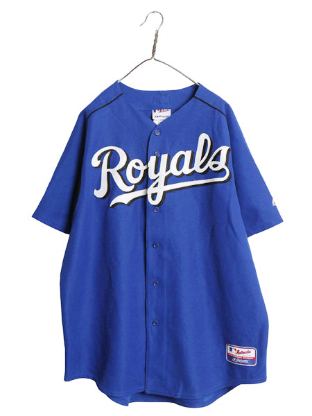 USA製 ロイヤルズ ベースボール シャツ メンズ XL / MLB オフィシャル マジェスティック 大リーグ ユニフォーム ゲームシャツ 大きいサイズ