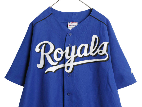 USA製 ロイヤルズ ベースボール シャツ メンズ XL / MLB オフィシャル マジェスティック 大リーグ ユニフォーム ゲームシャツ 大きいサイズ