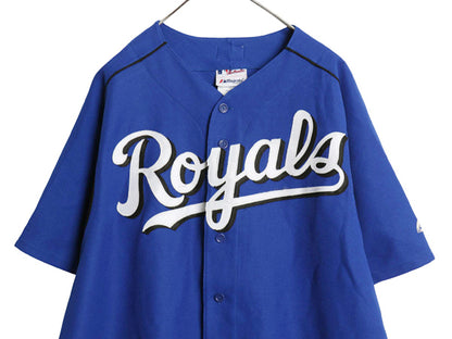 USA製 ロイヤルズ ベースボール シャツ メンズ XL / MLB オフィシャル マジェスティック 大リーグ ユニフォーム ゲームシャツ 大きいサイズ