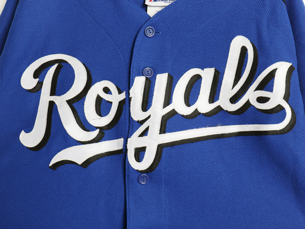 USA製 ロイヤルズ ベースボール シャツ メンズ XL / MLB オフィシャル マジェスティック 大リーグ ユニフォーム ゲームシャツ 大きいサイズ
