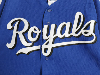 USA製 ロイヤルズ ベースボール シャツ メンズ XL / MLB オフィシャル マジェスティック 大リーグ ユニフォーム ゲームシャツ 大きいサイズ