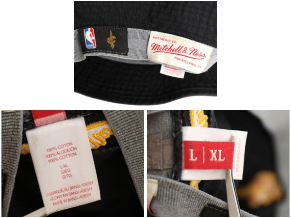 ミッチェルアンドネス クリーブランド キャバリアーズ コットン バケット ハット メンズ レディース L XL / 帽子 キャップ NBA バスケ 黒
