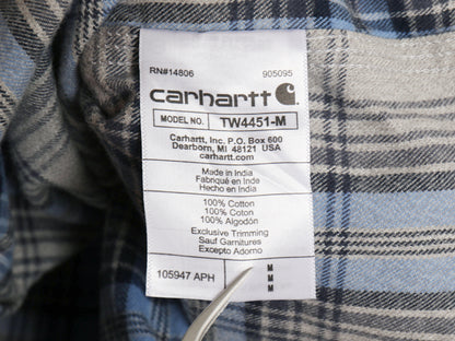US企画 カーハート 長袖 ヘビー フランネル シャツ メンズ M / チェック LOOSE FIT ネルシャツ ワーク コットン ワンポイント マルチカラー