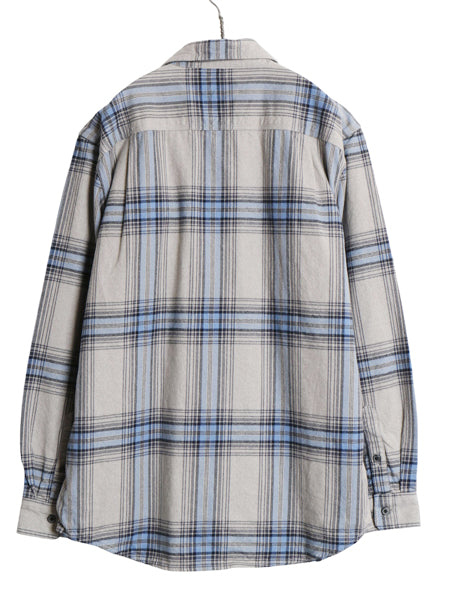 US企画 カーハート 長袖 ヘビー フランネル シャツ メンズ M / チェック LOOSE FIT ネルシャツ ワーク コットン ワンポイント マルチカラー