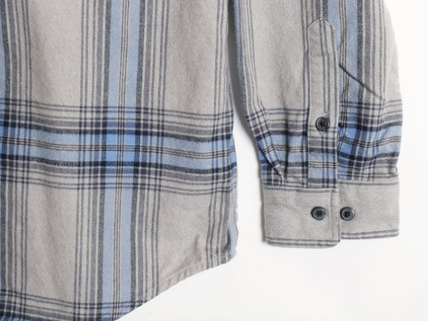 US企画 カーハート 長袖 ヘビー フランネル シャツ メンズ M / チェック LOOSE FIT ネルシャツ ワーク コットン ワンポイント マルチカラー
