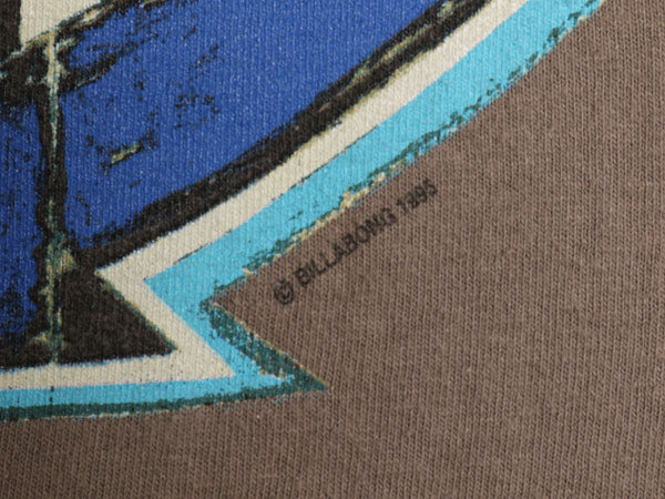 90s USA製 ☆ ビラボン 両面 ロゴ プリント Tシャツ メンズ XL / オールド サーフ グラフィック Y2K ストリート シングルステッチ ブラウン