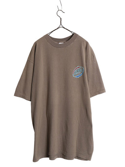 90s USA製 ☆ ビラボン 両面 ロゴ プリント Tシャツ メンズ XL / オールド サーフ グラフィック Y2K ストリート シングルステッチ ブラウン