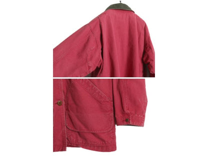 80s USA製 エルエルビーン ダック ハンティング ジャケット レディース M ヴィンテージ カバーオール フィールド コート 脱着 ライナー付き