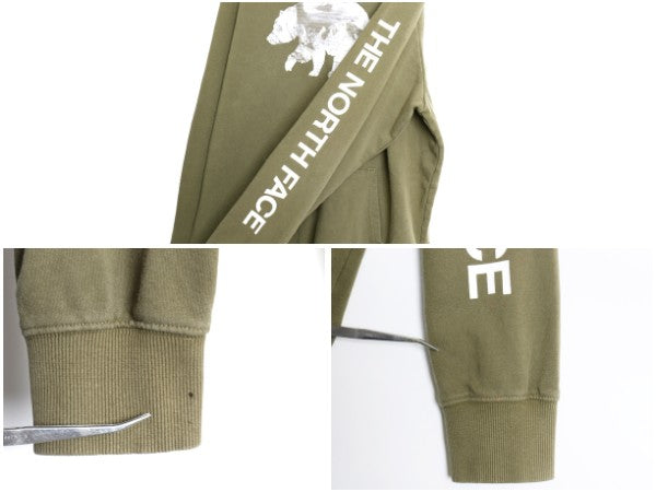 ノースフェイス プリント スウェット フード パーカー メンズ XL プルオーバー トレーナー 裏起毛 ベア グラフィック イラスト 袖プリント
