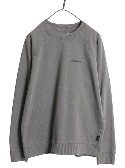 パタゴニア 両面 プリント スウェット メンズ M / 20年製 アウトドア トレーナー カットソー ワンポイント長袖 Tシャツ ロンT シンプル 灰