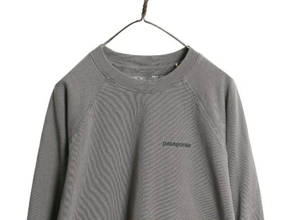 パタゴニア 両面 プリント スウェット メンズ M / 20年製 アウトドア トレーナー カットソー ワンポイント長袖 Tシャツ ロンT シンプル 灰