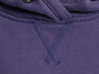 ノースフェイス ロゴ 刺繍 スウェット フード パーカー レディース S / アウトドア 前V プルオーバー トレーナー 裏起毛 パープル シンプル