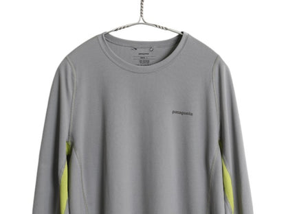 パタゴニア 両面 プリント 長袖 Tシャツ メンズ L / 古着 アウトドア ストレッチ インナー アンダーシャツ カットソー ロンT ワンポイント