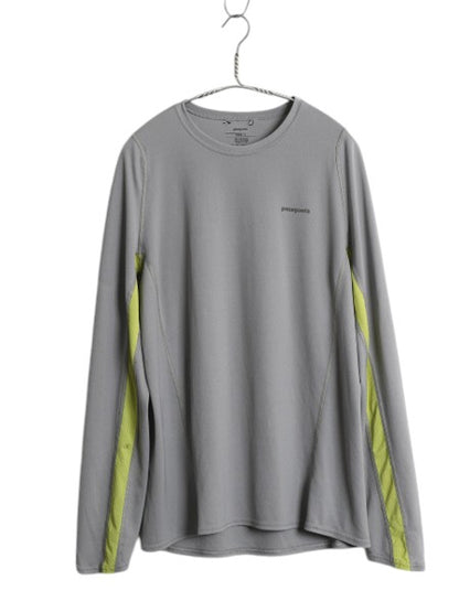 パタゴニア 両面 プリント 長袖 Tシャツ メンズ L / 古着 アウトドア ストレッチ インナー アンダーシャツ カットソー ロンT ワンポイント