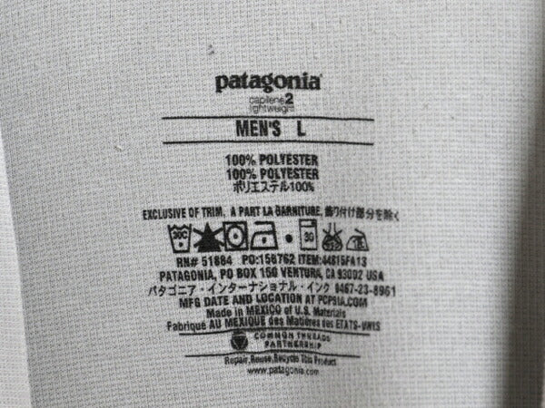 パタゴニア キャプリーン 2 長袖 Tシャツ メンズ L 13年製 アウトドア ロンT インナー アンダーシャツ ストレッチ ワンポイント カットソー