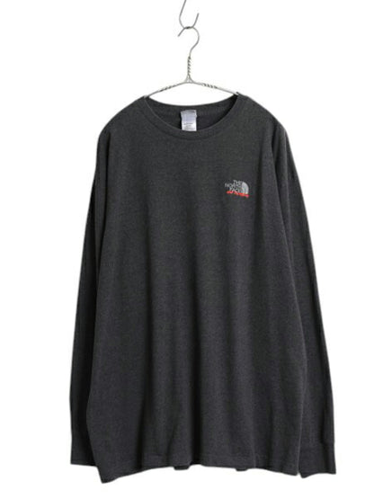ノースフェイス 両面 プリント 長袖 Tシャツ メンズ XL / ロンT グラフィック バックプリント カットソー 大きいサイズ A5 シリーズ グレー