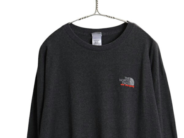 ノースフェイス 両面 プリント 長袖 Tシャツ メンズ XL / ロンT グラフィック バックプリント カットソー 大きいサイズ A5 シリーズ グレー
