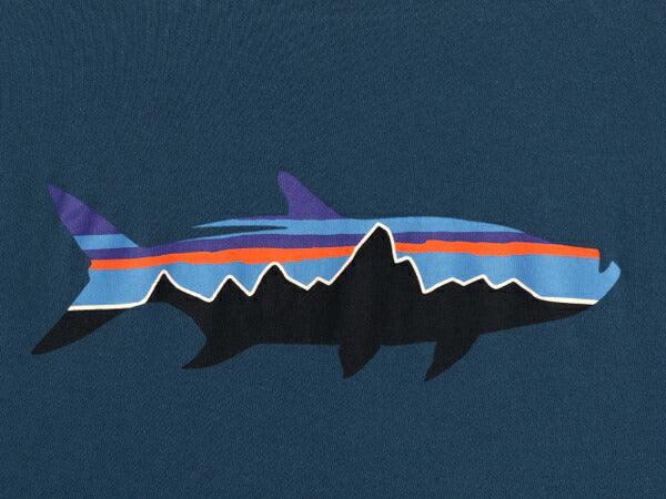 パタゴニア 両面 プリント 長袖 Tシャツ メンズ S / 古着 15年製 アウトドア バックプリント フィッシュ グラフィック イラスト カットソー