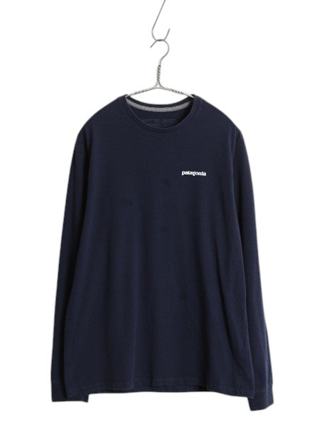 パタゴニア 両面 プリント 長袖 Tシャツ メンズ M / 古着 21年製 アウトドア ロンT ロングスリーブ ロゴT ボックスロゴ バックプリント 紺