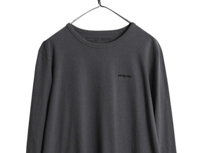 パタゴニア 両面 プリント 長袖 Tシャツ レディース XL / 古着 アウトドア ロンT ロングスリーブ ロゴT P6 バックプリント 大きいサイズ 灰
