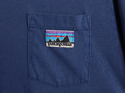 USA製 パタゴニア ポケット付き 半袖 Tシャツ メンズ M 古着 ポケT カットソー 白タグ デカタグ 復刻 ワンポイント オーガニック コットン