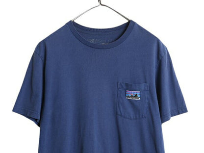 USA製 パタゴニア ポケット付き 半袖 Tシャツ メンズ M 古着 ポケT カットソー 白タグ デカタグ 復刻 ワンポイント オーガニック コットン